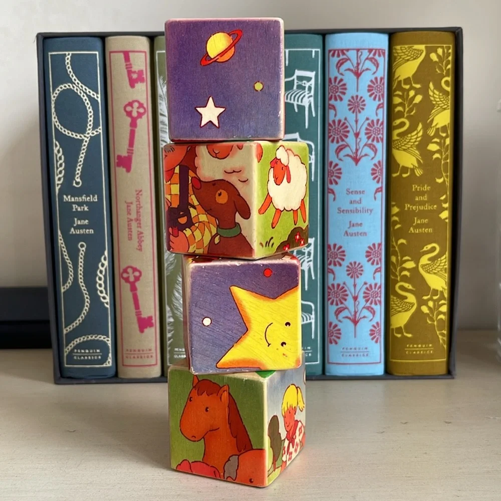VINTAGE WOODEN BLOCKS PUZZLE